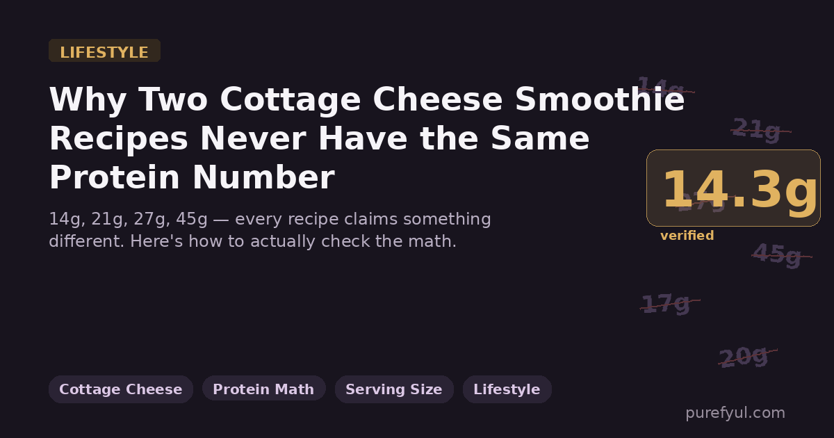 Why Two Cottage Cheese Smoothie Recipes Never Have the Same Protein Number
