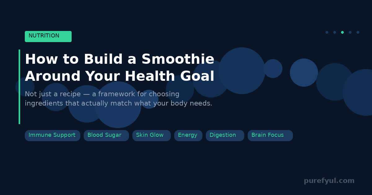 How to Build a Smoothie Around Your Health Goal — Not Just a Recipe