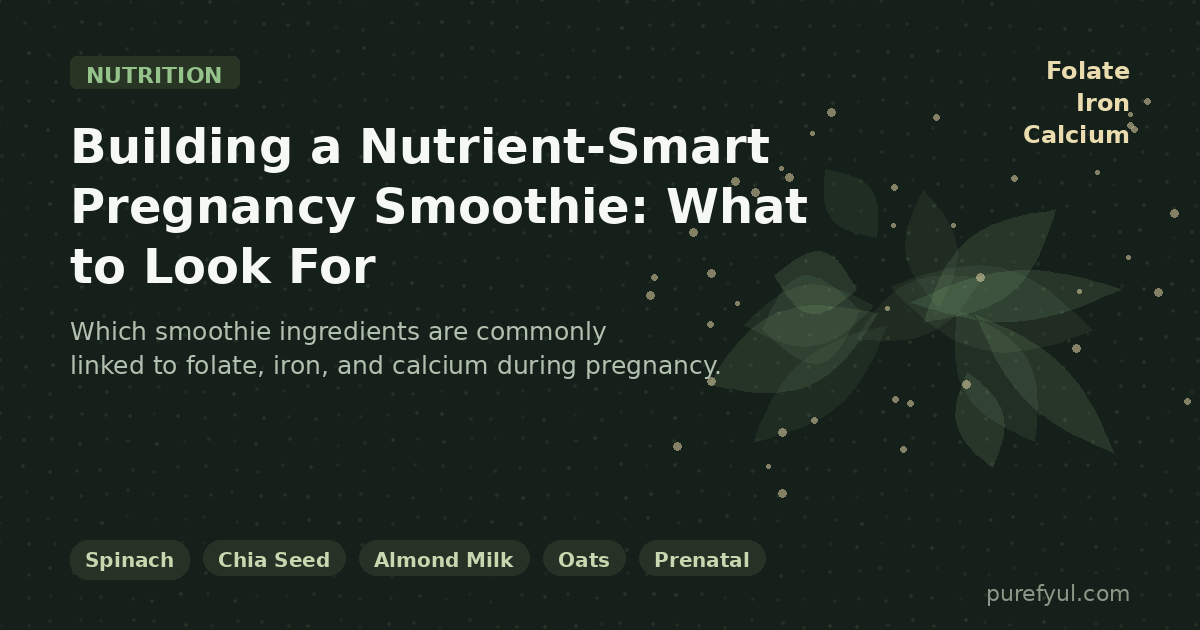 Building a Nutrient-Smart Pregnancy Smoothie: What to Look For